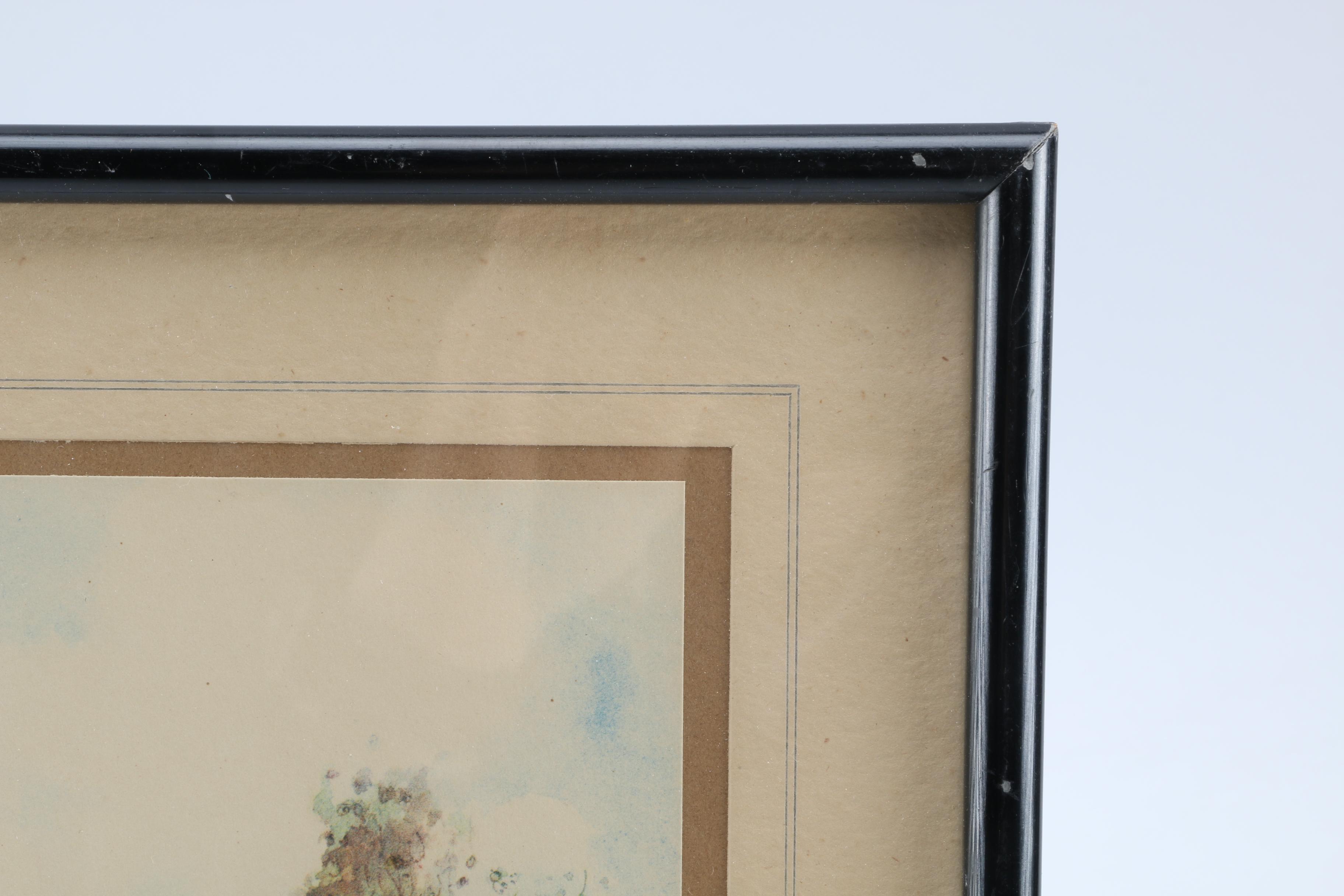 Geo H. Downing Watercolor "Among the Cotswold"