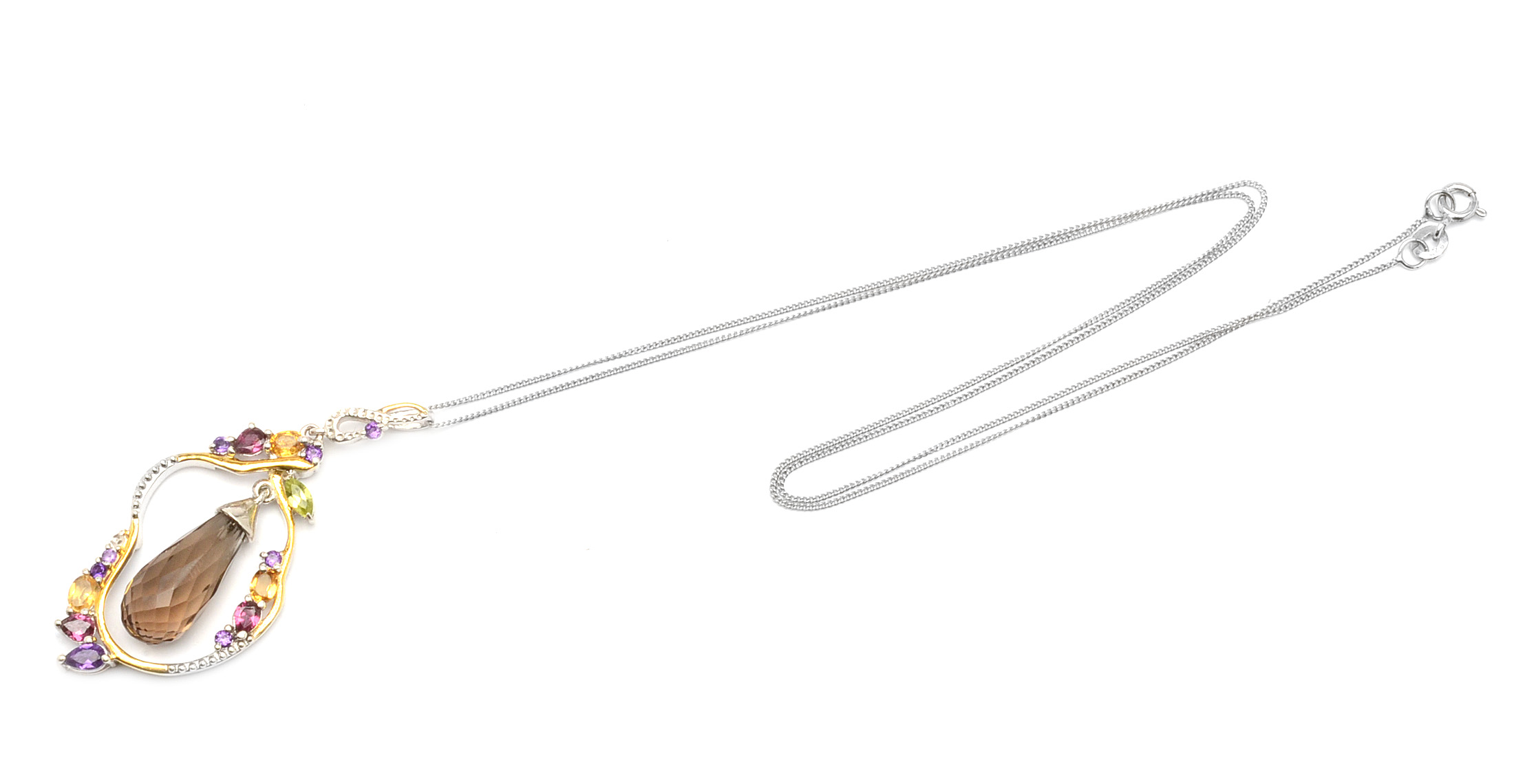 Brazilian Smoky Quartz Pendant on Chain