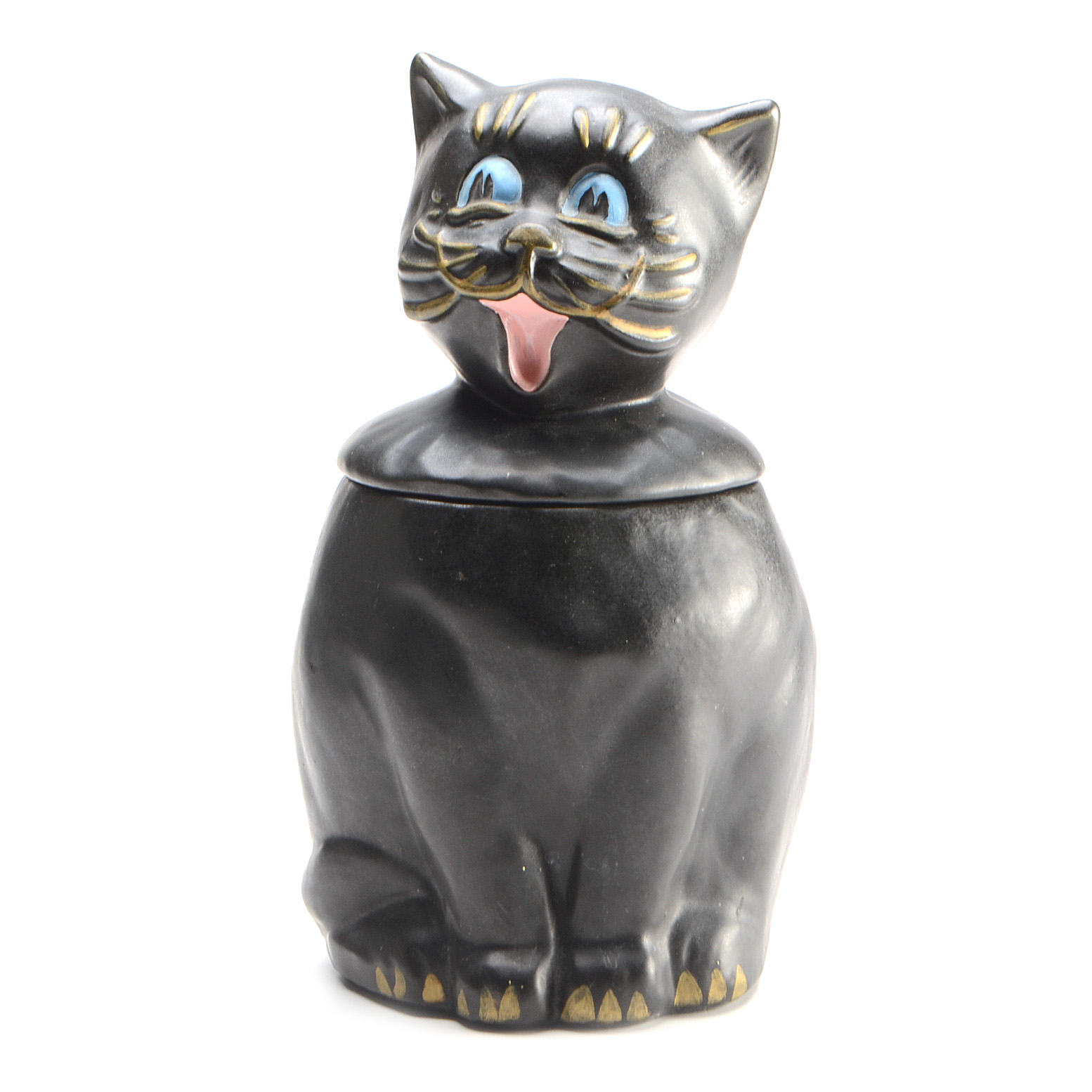 Vintage McCoy Pottery "Coalby" Black Cat Cookie Jar #207