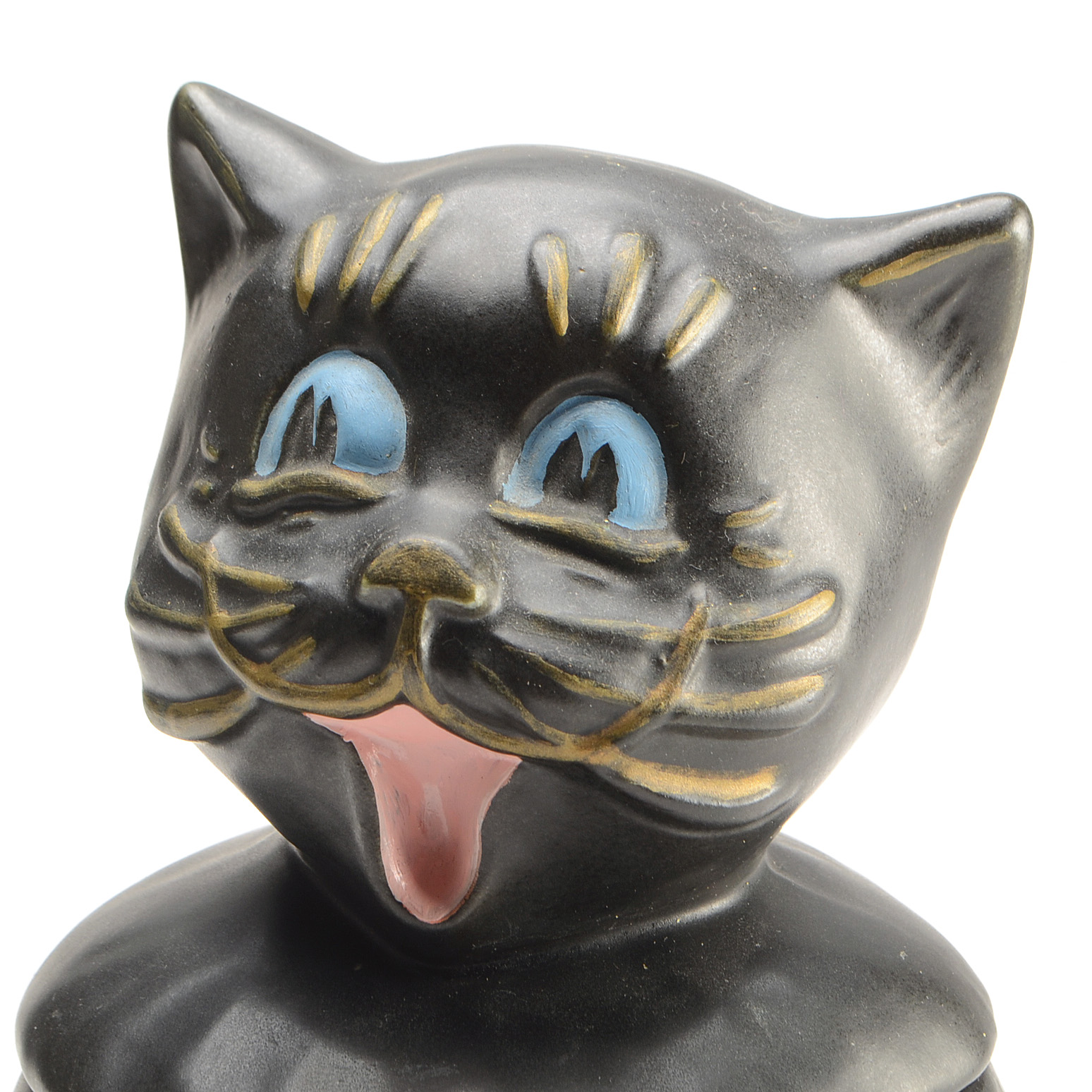 Vintage McCoy Pottery "Coalby" Black Cat Cookie Jar #207
