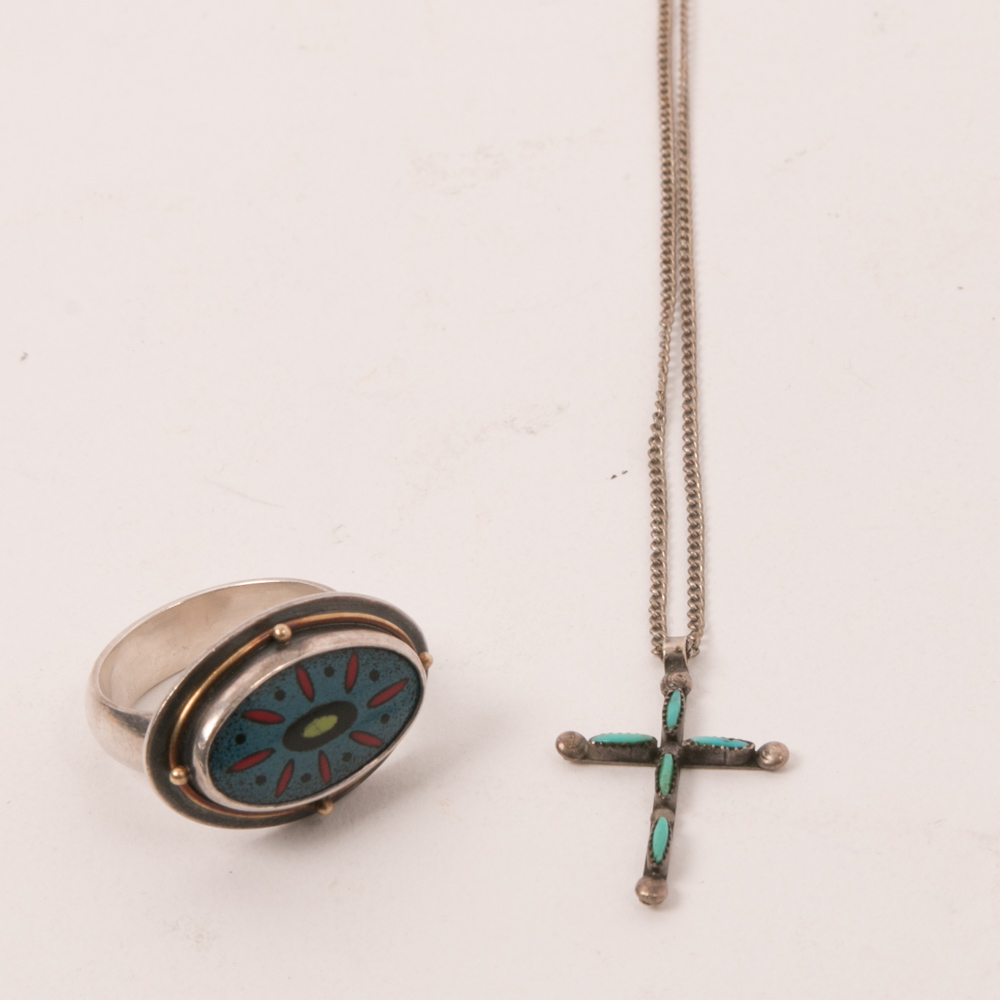 Kimberley Keyworth Sterling Ring with Sterling Necklace