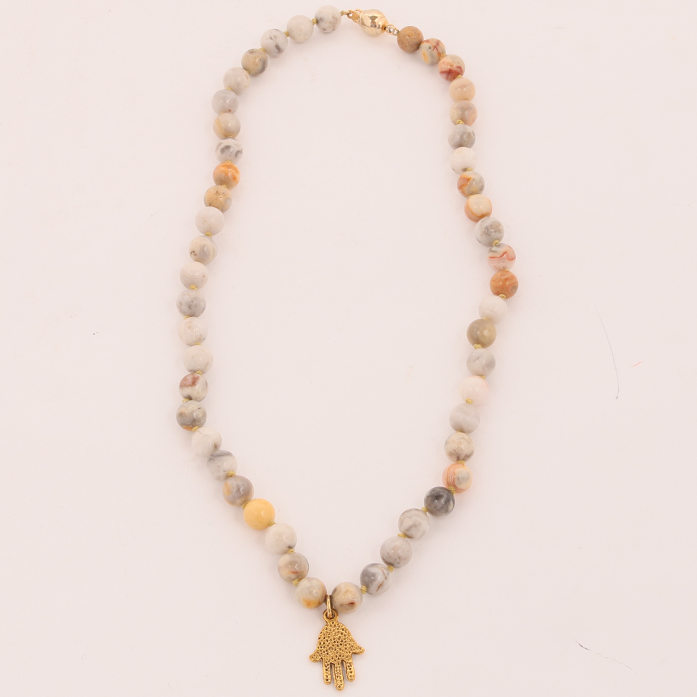 Natural Stone Beaded Necklace