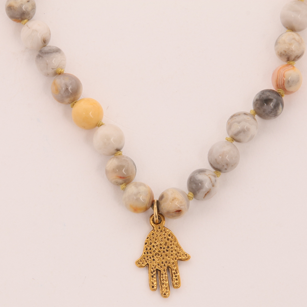 Natural Stone Beaded Necklace