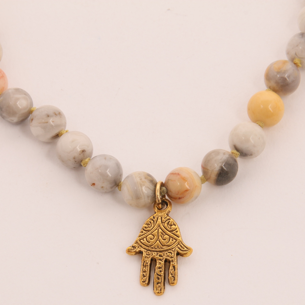Natural Stone Beaded Necklace
