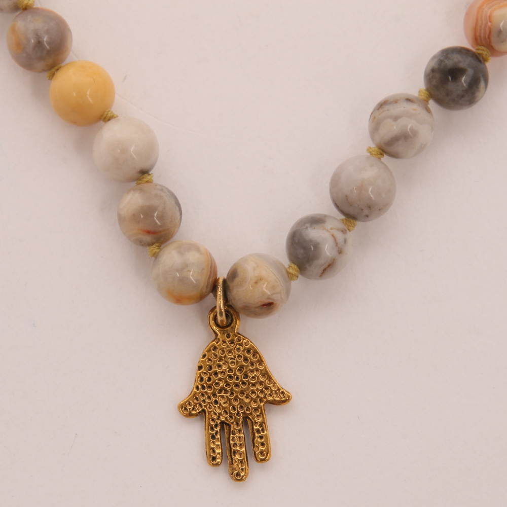 Natural Stone Beaded Necklace