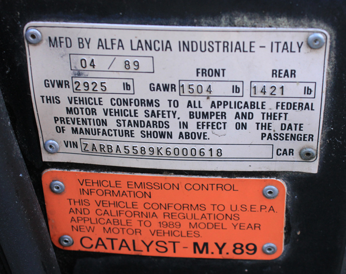 1989 Alfa Romeo Spider Convertible