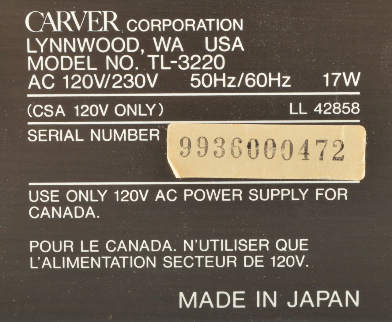 Carver Cathedral Amplifier and CD Player