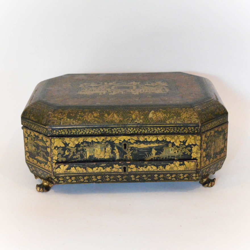 Antique Chinese Writing Box, Circa 1860