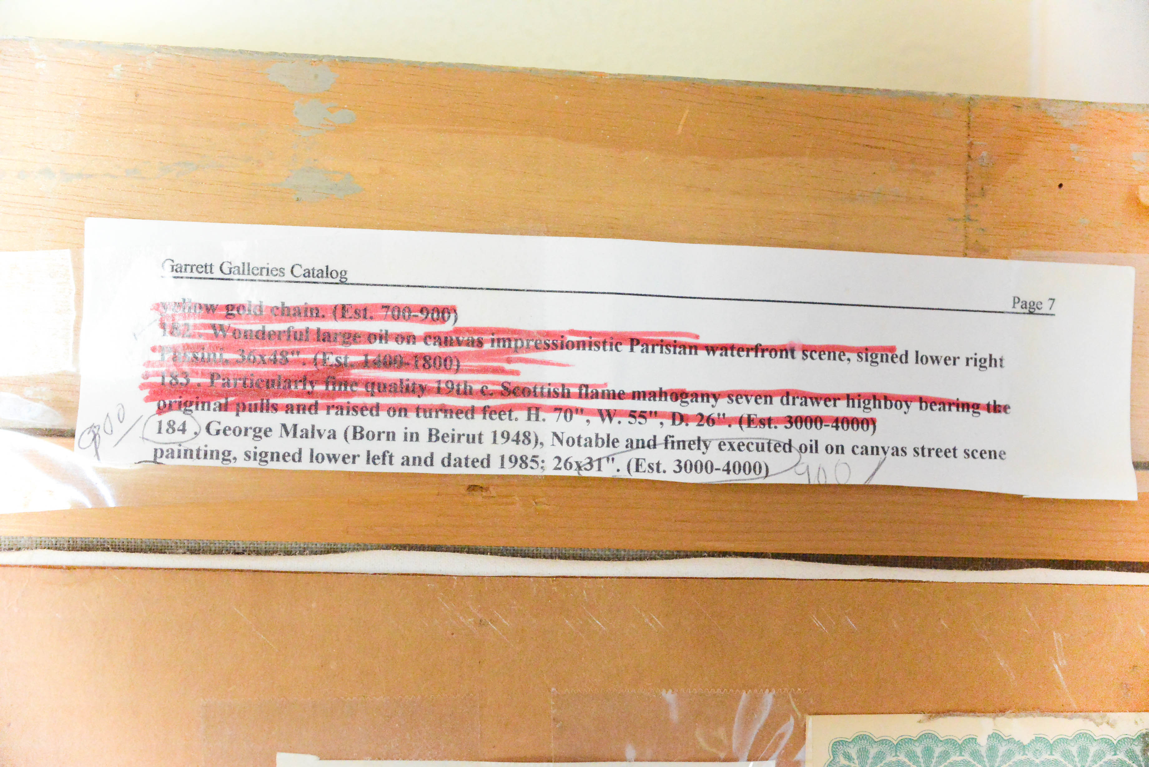 Framed Original Oil Painting by George Malva