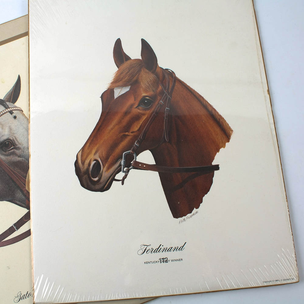 After Keith Freeman Offset Lithograph Kentucky Derby Winners