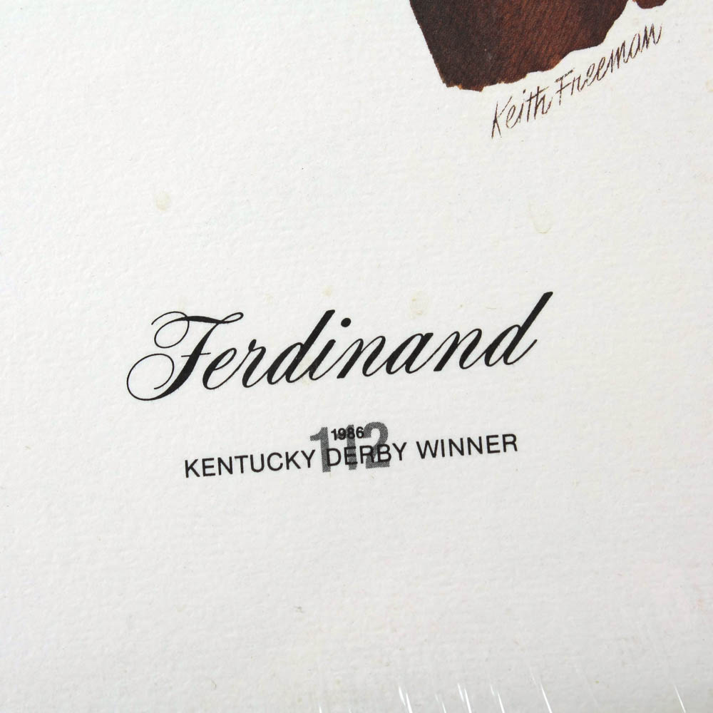 After Keith Freeman Offset Lithograph Kentucky Derby Winners