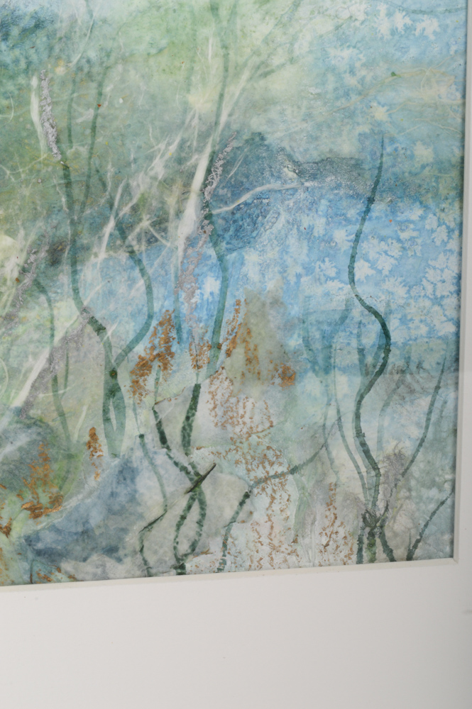 Jane Cook Watercolor Collage "Sea Garden"