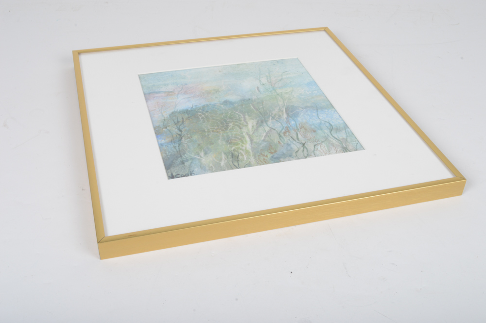 Jane Cook Watercolor Collage "Sea Garden"