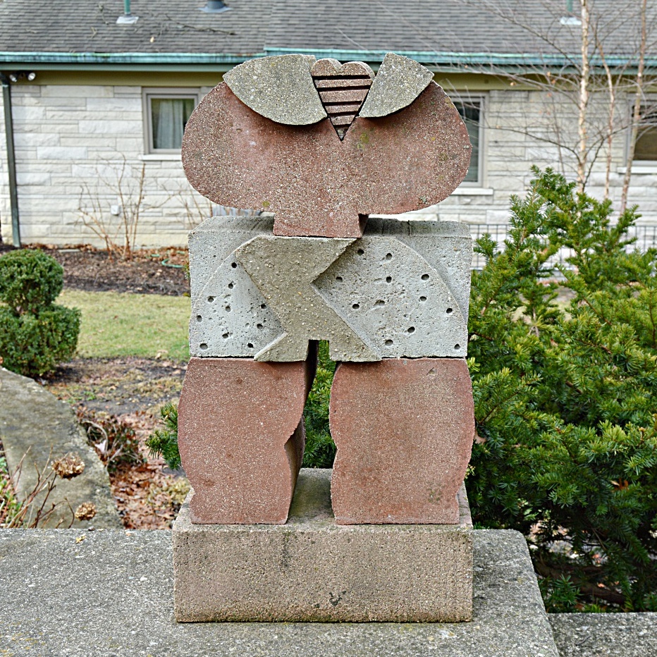 Stuart Fink Cubist Concrete Sculpture of an Elephant