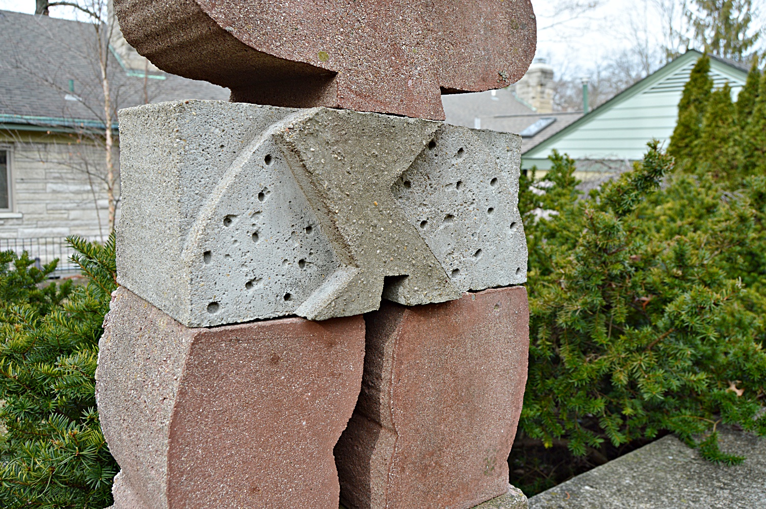 Stuart Fink Cubist Concrete Sculpture of an Elephant