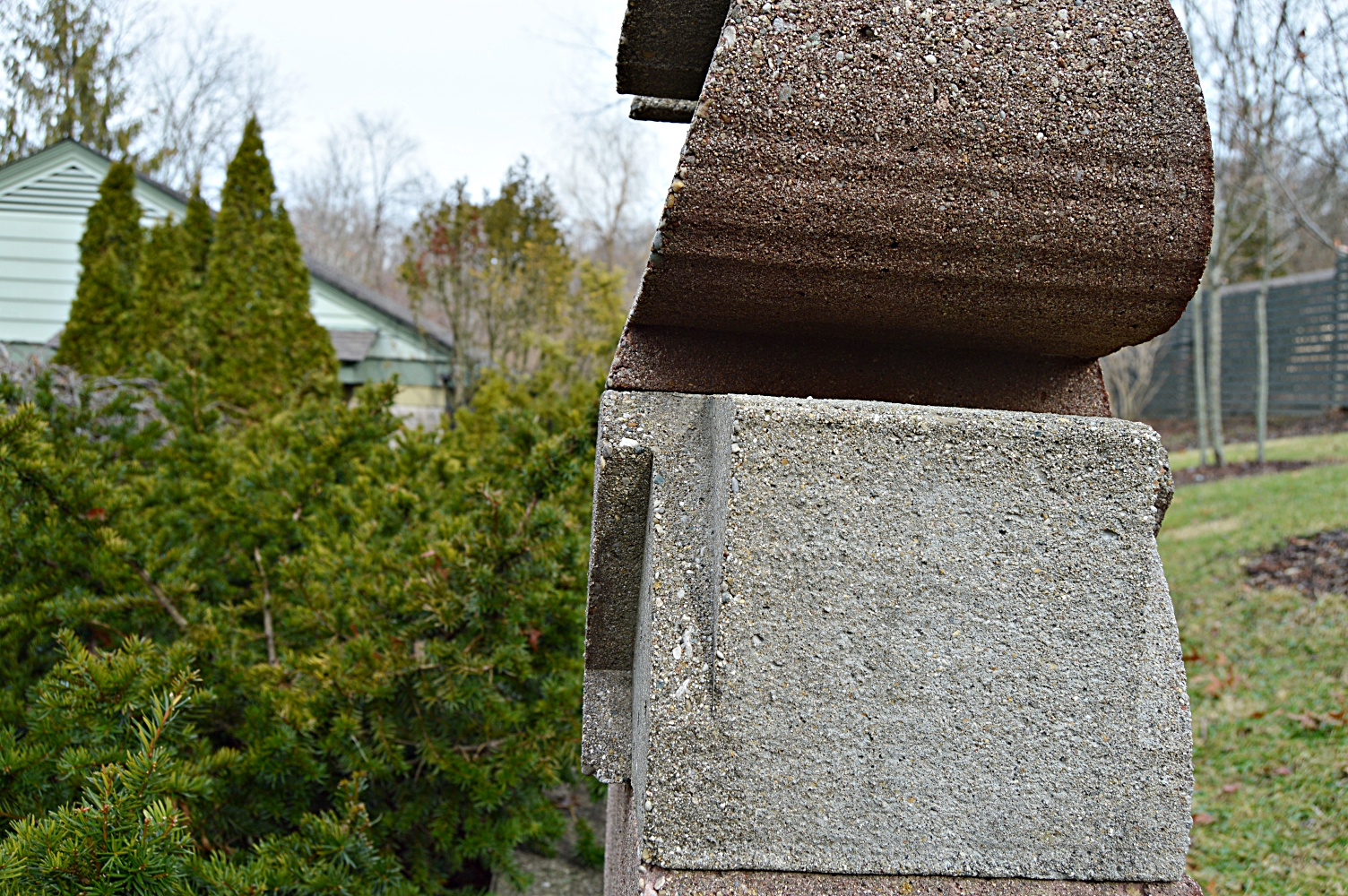 Stuart Fink Cubist Concrete Sculpture of an Elephant