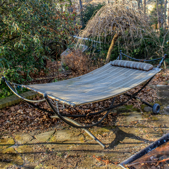 Outdoor Garden Treasures Fabric Hammock with Stand EBTH