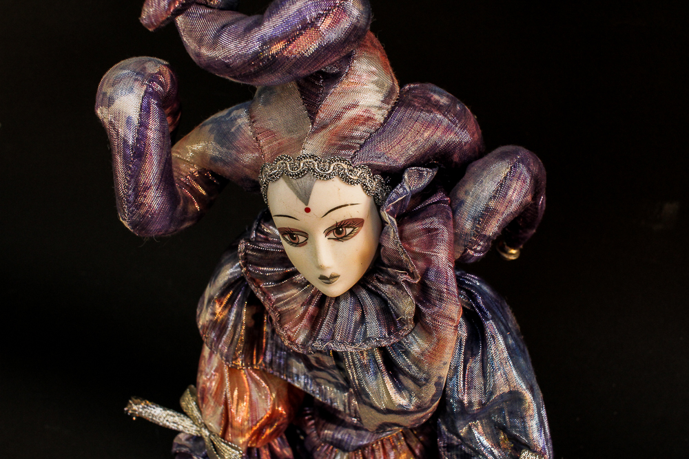 Porcelain Harlequin Doll