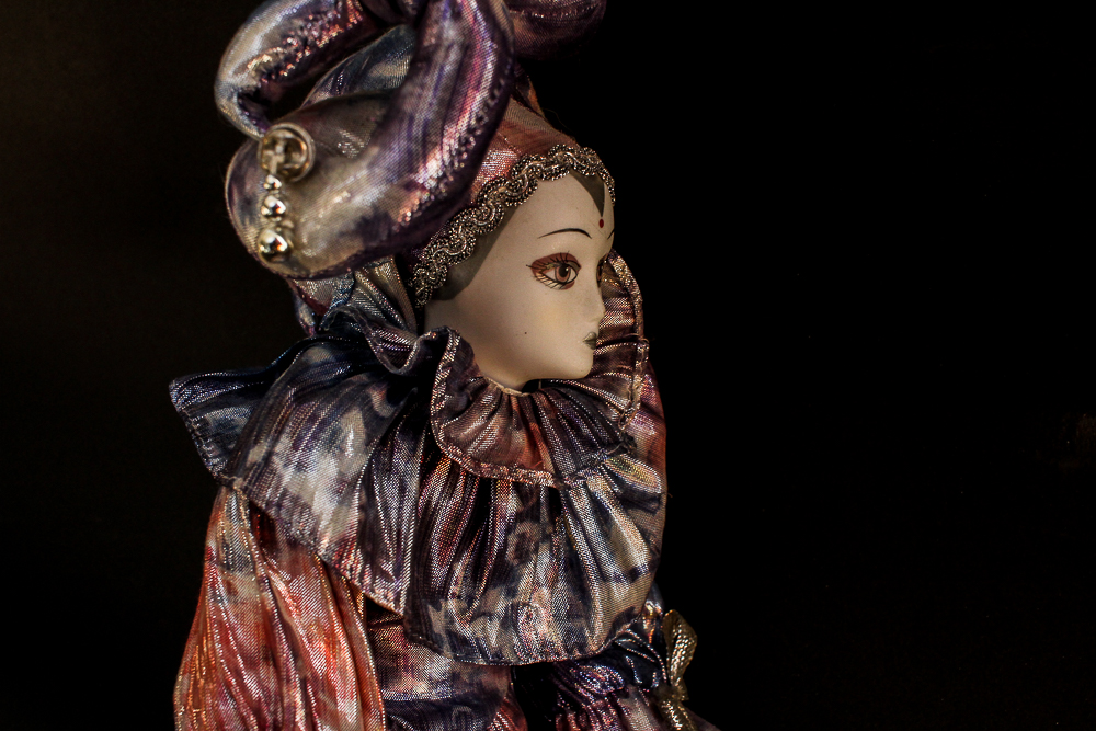 Porcelain Harlequin Doll