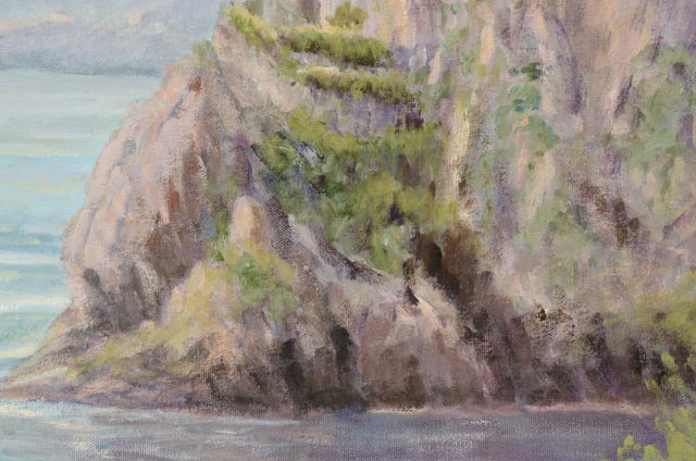 Joseph Baris Original Signed Impressionistic Oil Landscape "Manarola: Cinque Terre, Italy"