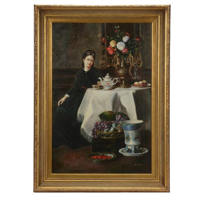 K. Mills Contemporary Oil Painting on Canvas