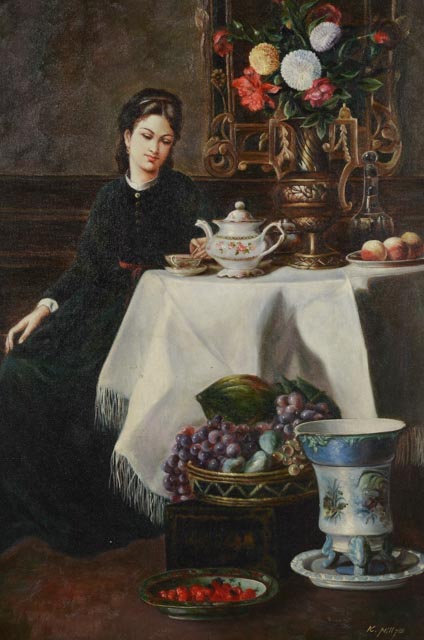 K. Mills Contemporary Oil Painting on Canvas