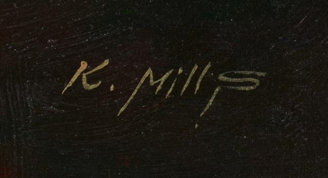 K. Mills Contemporary Oil Painting on Canvas