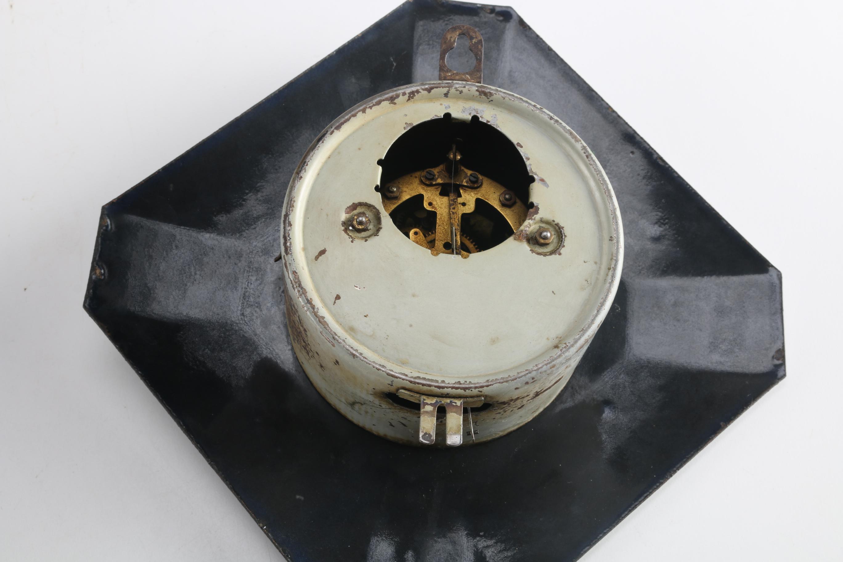 Vintage Hamburg American Clock Company Ceramic Wall Clock