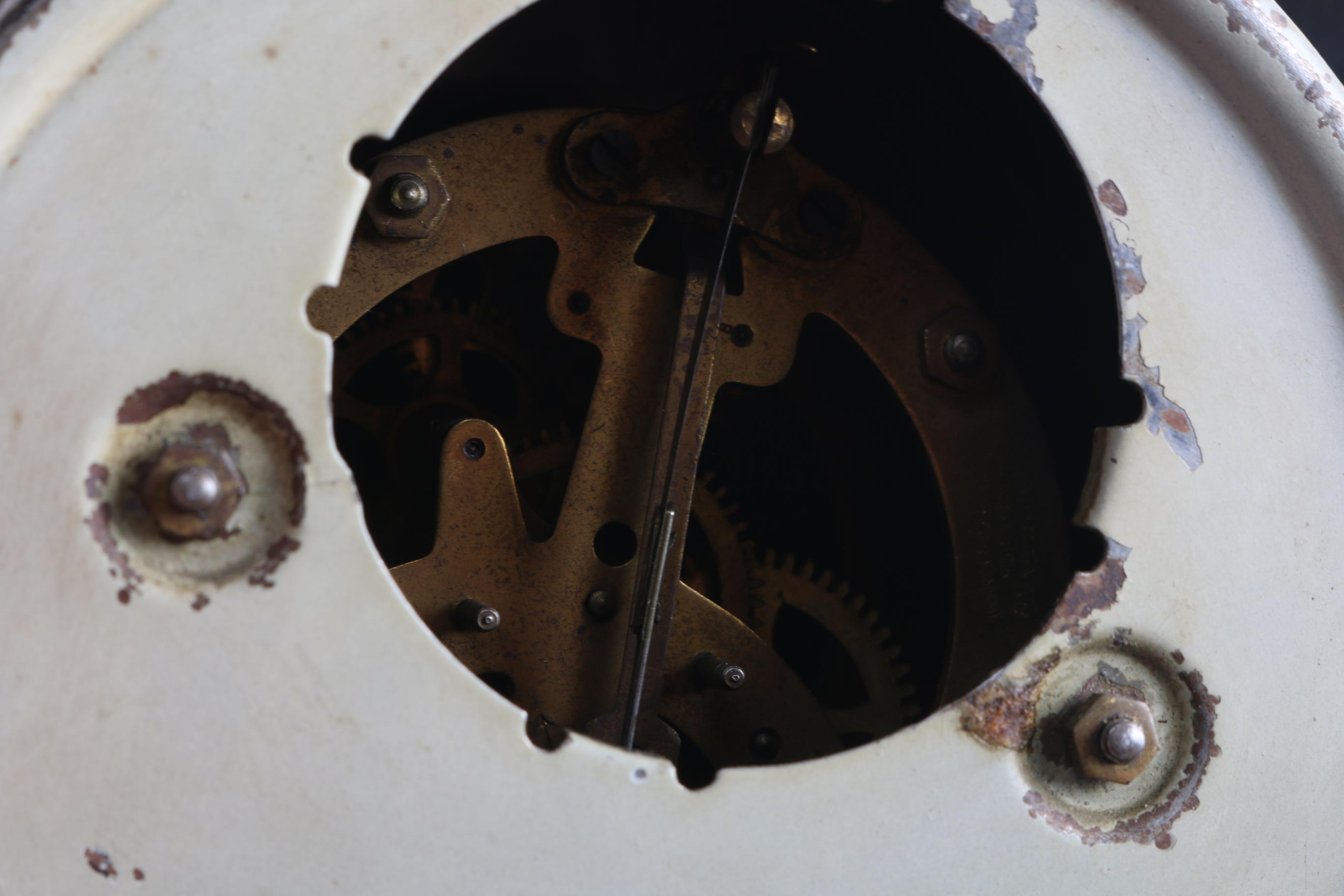 Vintage Hamburg American Clock Company Ceramic Wall Clock