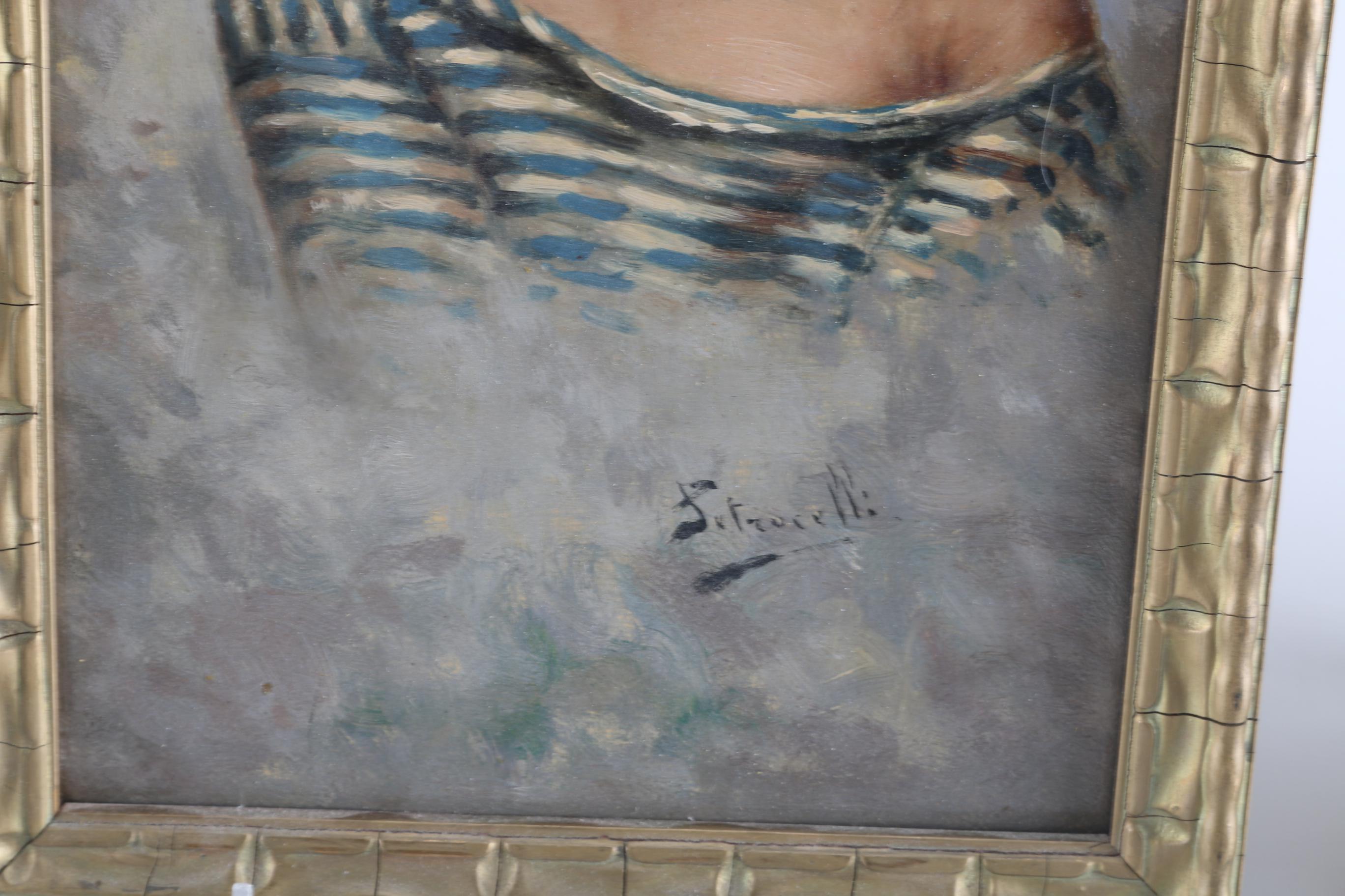 Arturo Petrocelli Oil on Board Portraits of Neapolitan Boys