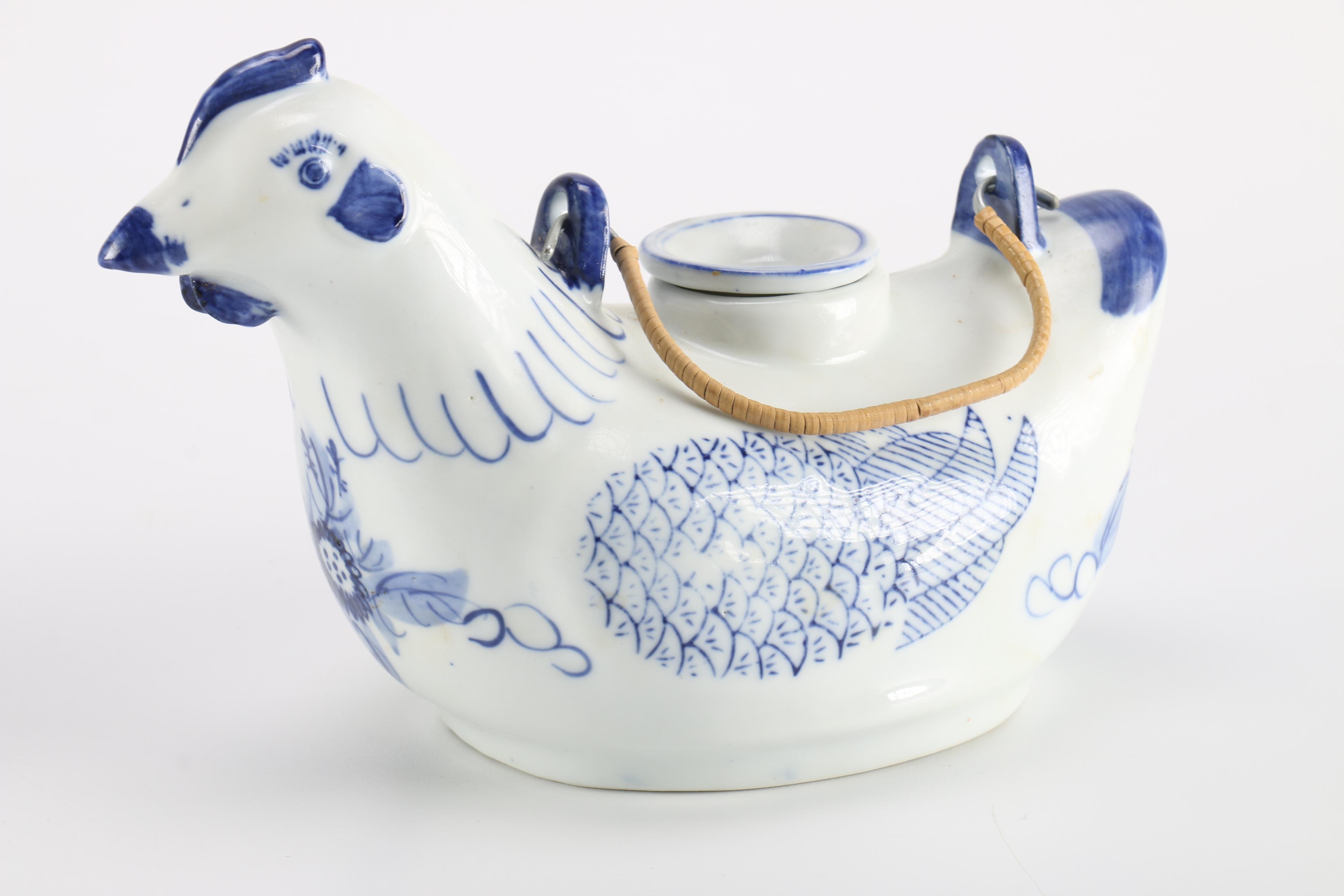 Chinese White and Blue Tea Set