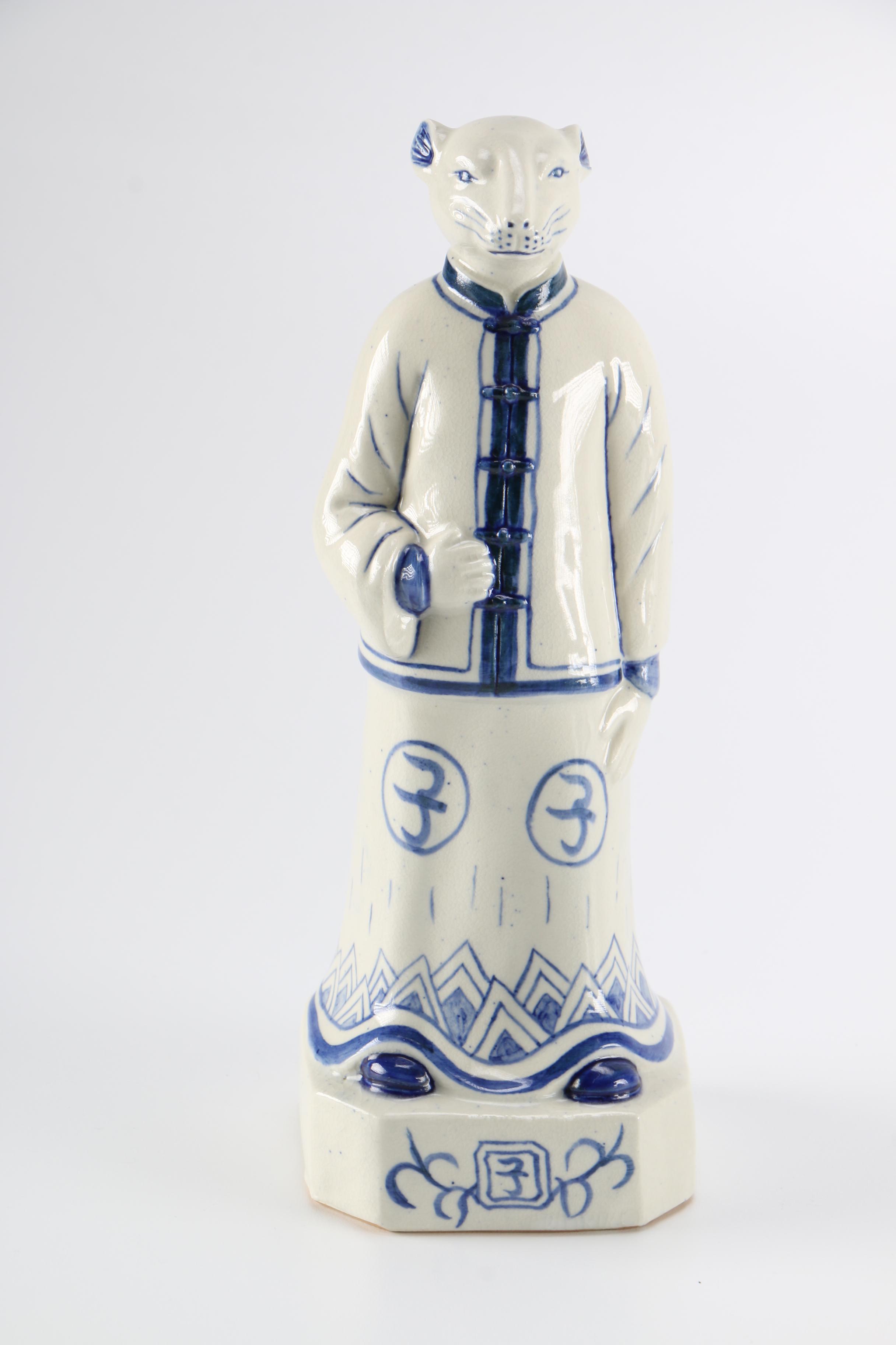 Chinese White and Blue Tea Set