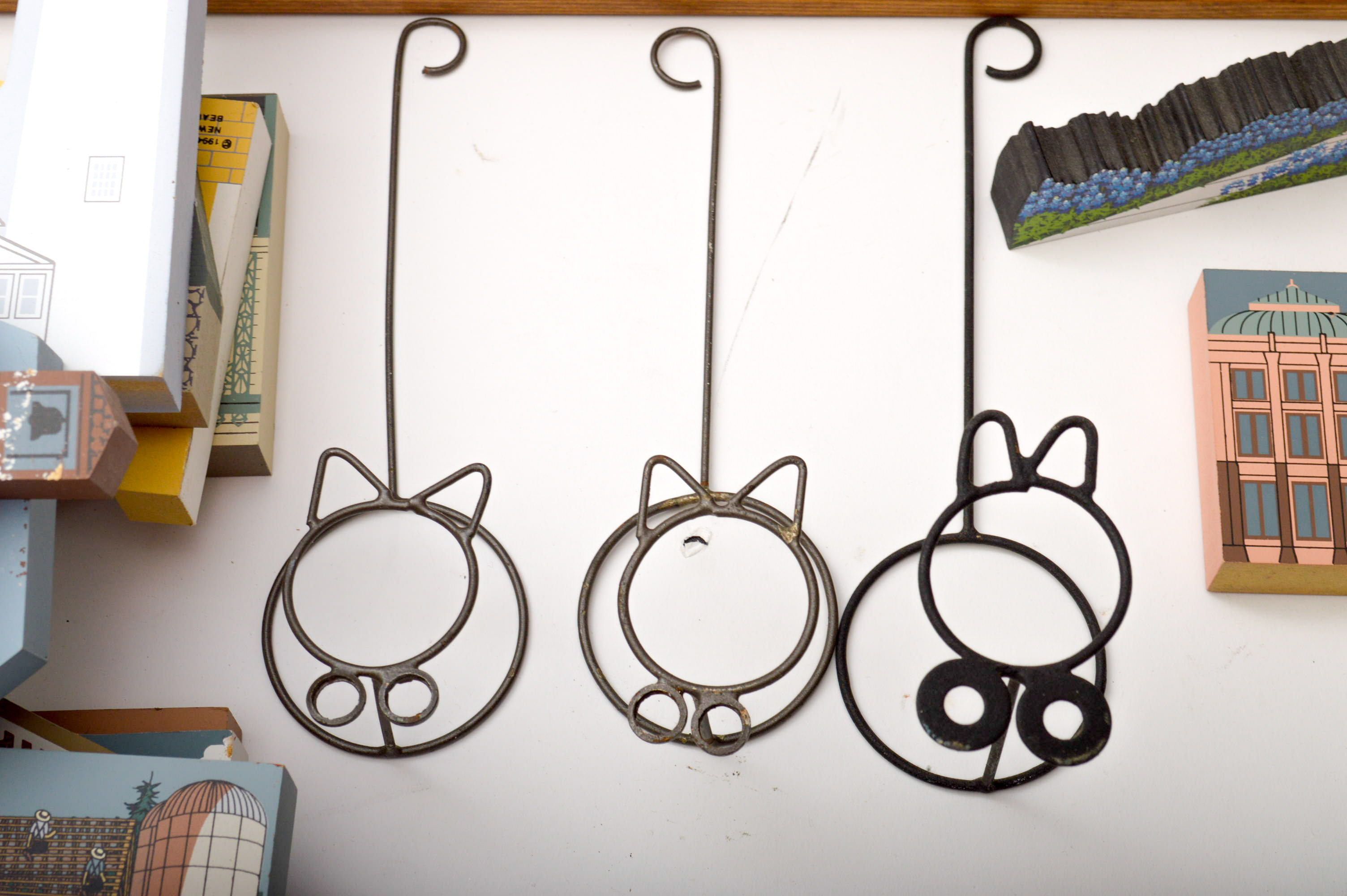 Vintage "The Cat's Meow" Wooden Village Series and Shelves