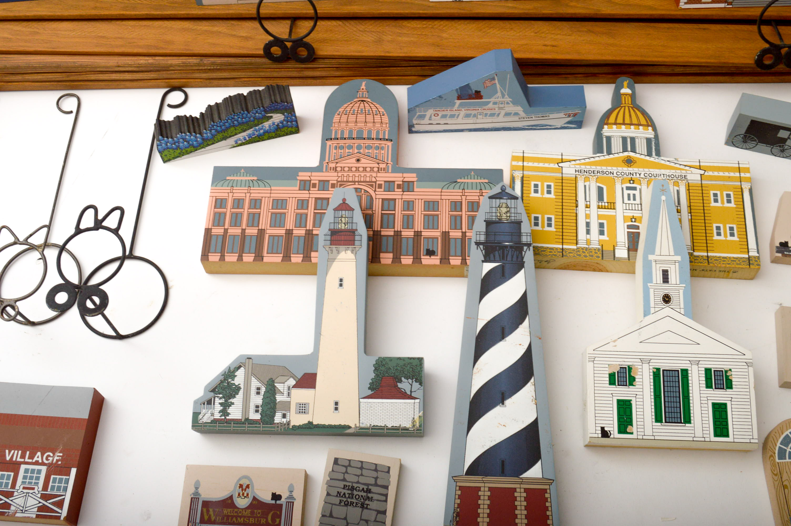 Vintage "The Cat's Meow" Wooden Village Series and Shelves