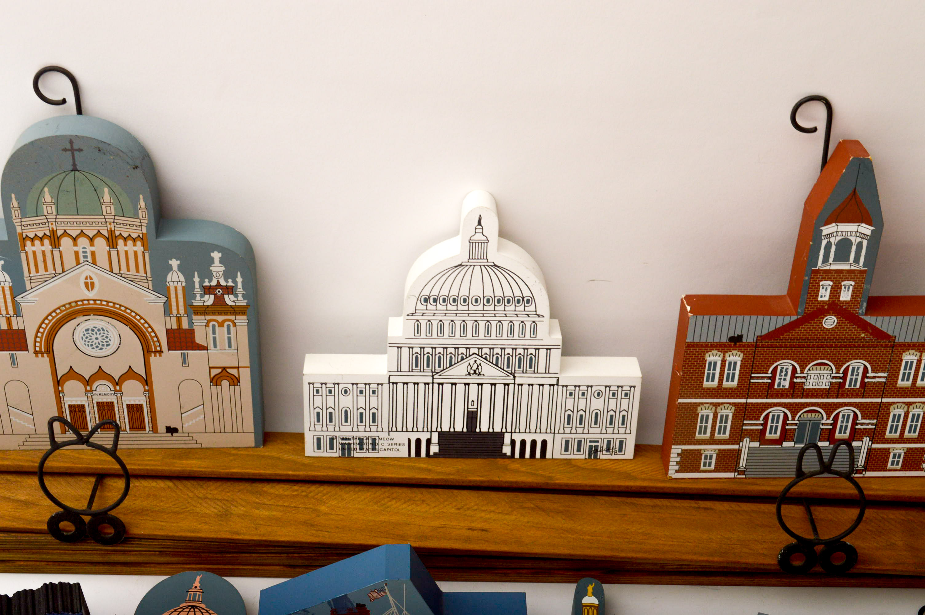 Vintage "The Cat's Meow" Wooden Village Series and Shelves