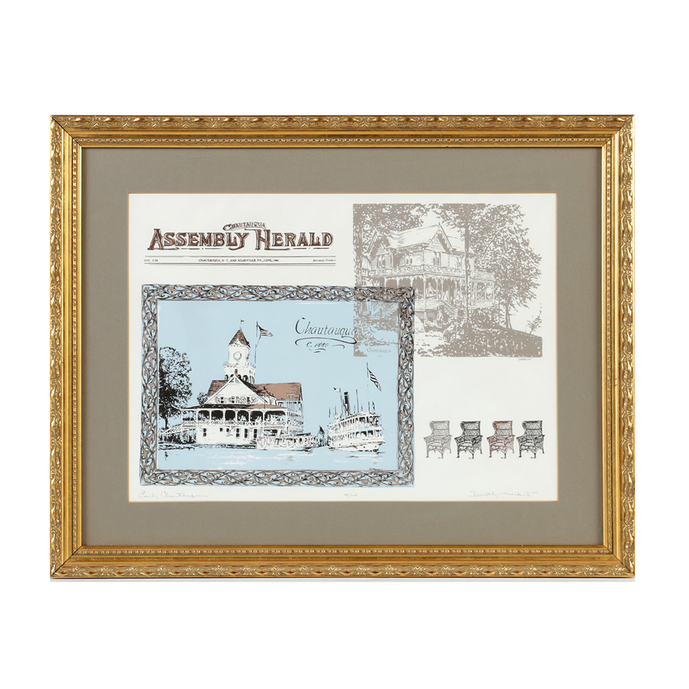 Dorothy Markert Limited Edition Serigraph on Paper "Early Chautauqua"