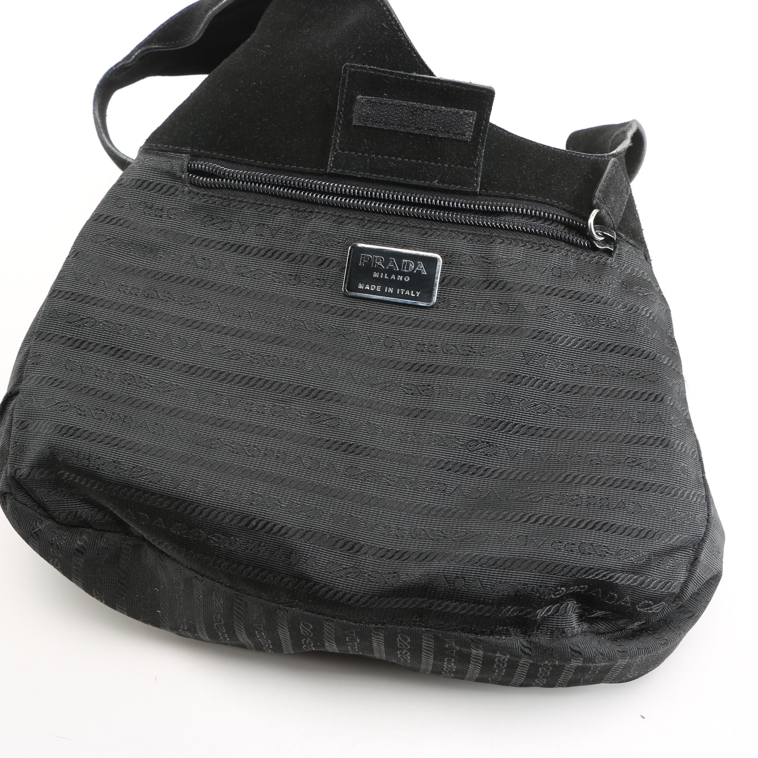 Prada Purse in Black Suede