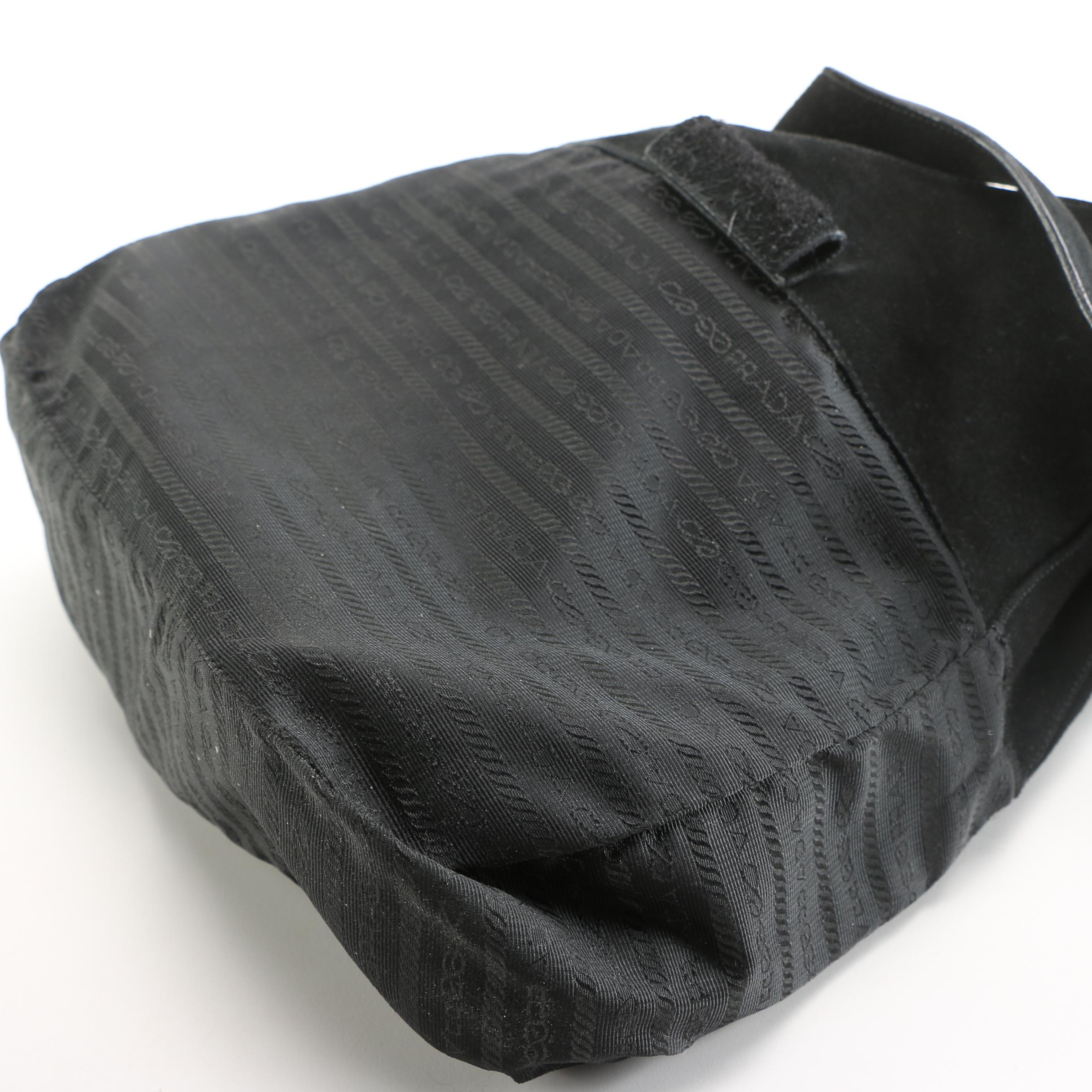 Prada Purse in Black Suede