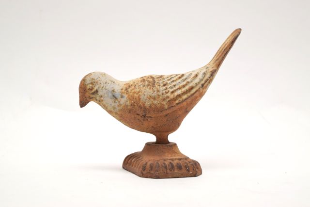 Vintage Cast Iron Bird Figurine