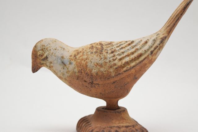 Vintage Cast Iron Bird Figurine