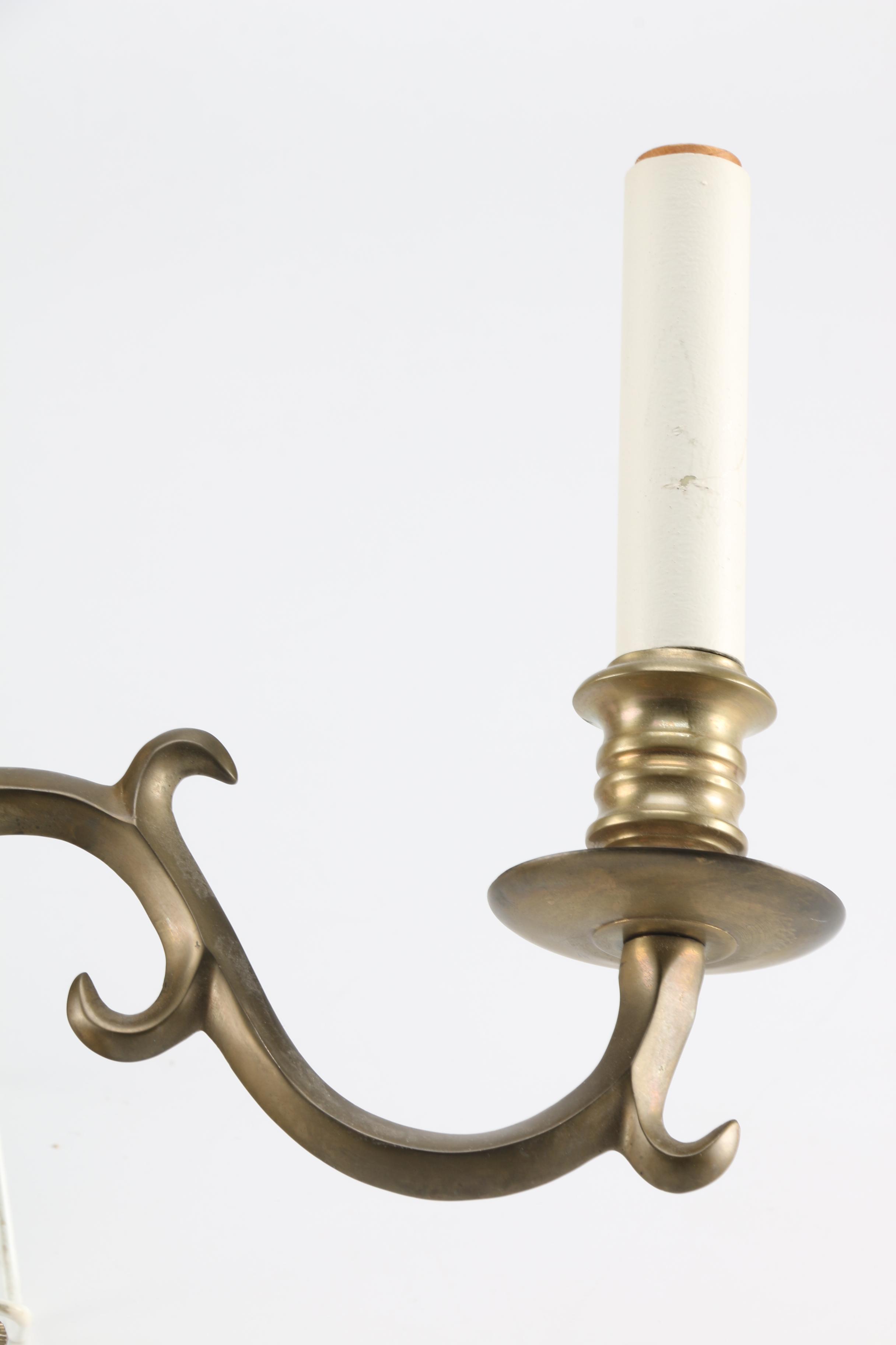 Two Electrical Wall Sconces in Brass