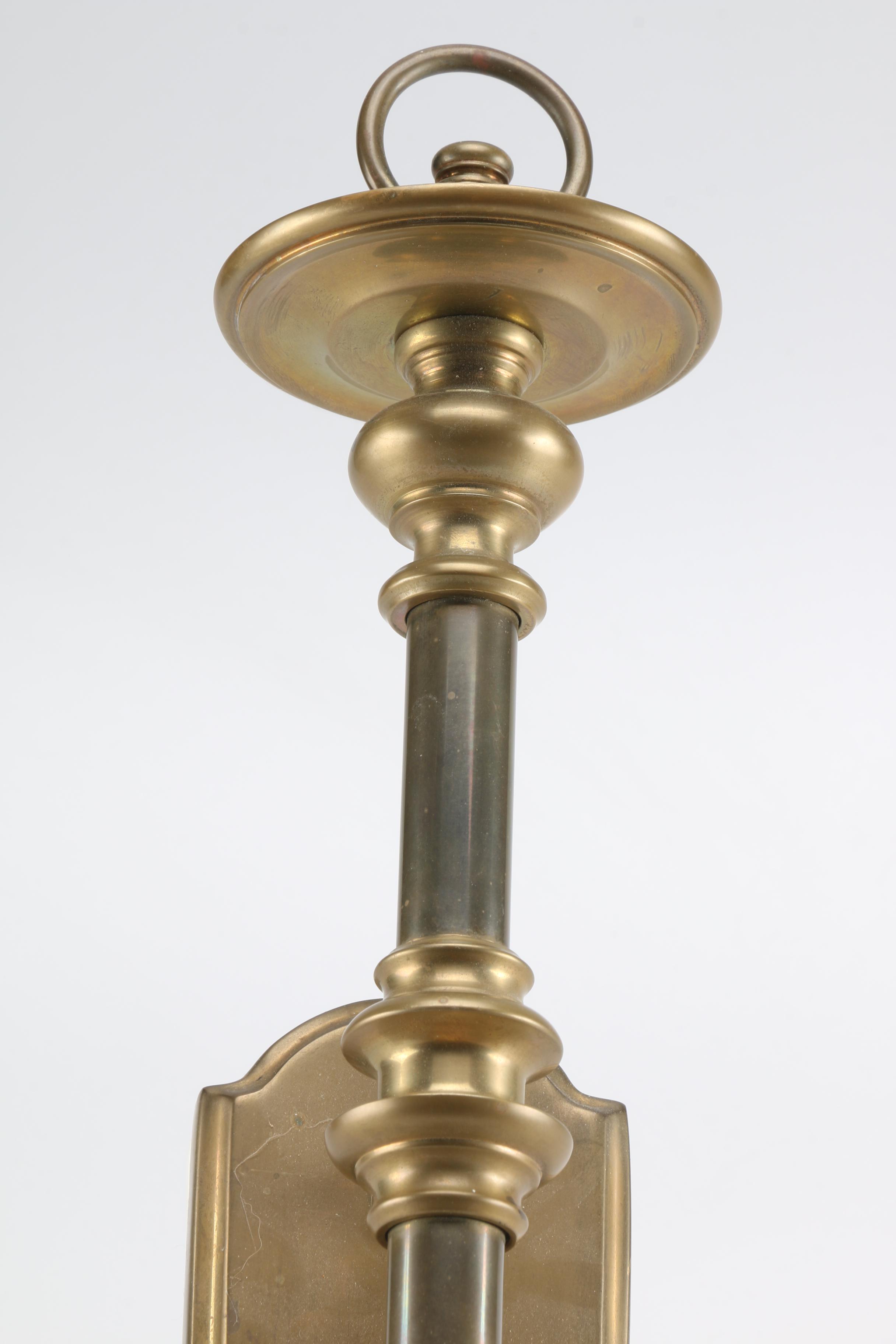 Two Electrical Wall Sconces in Brass