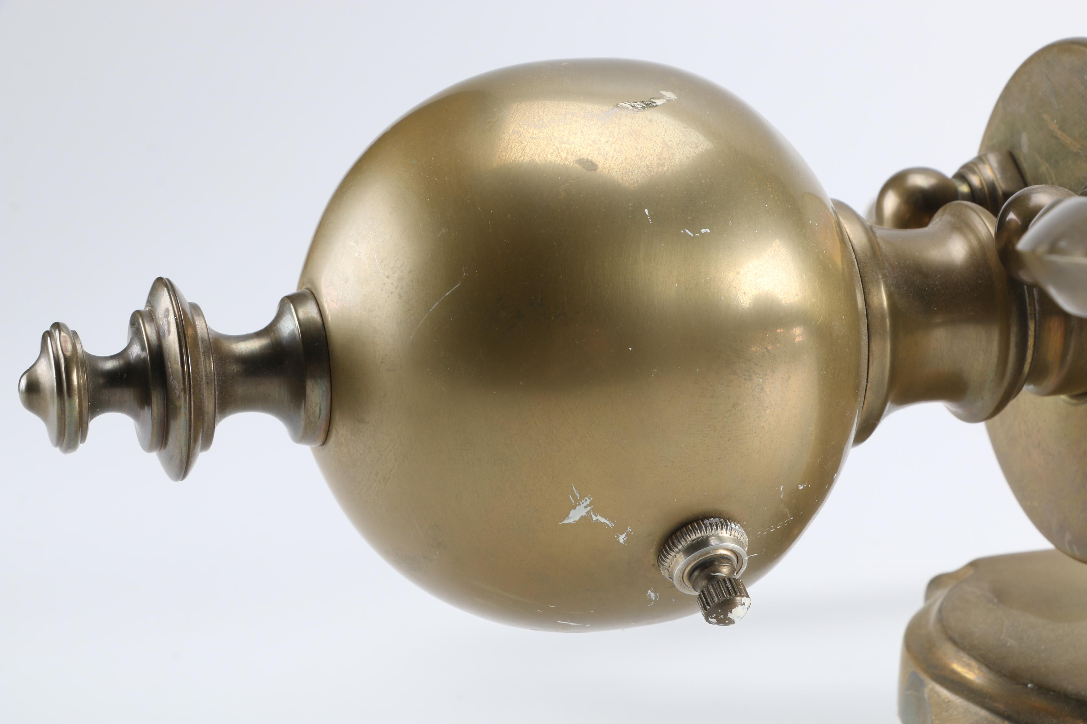 Two Electrical Wall Sconces in Brass