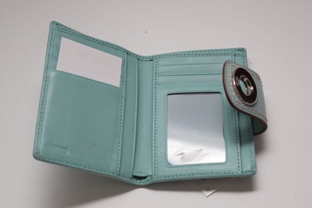 Coach Laguna Leather Turnlock Wallet