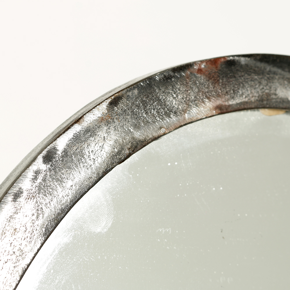 Oval Standing Mirror with Scrolling Frame