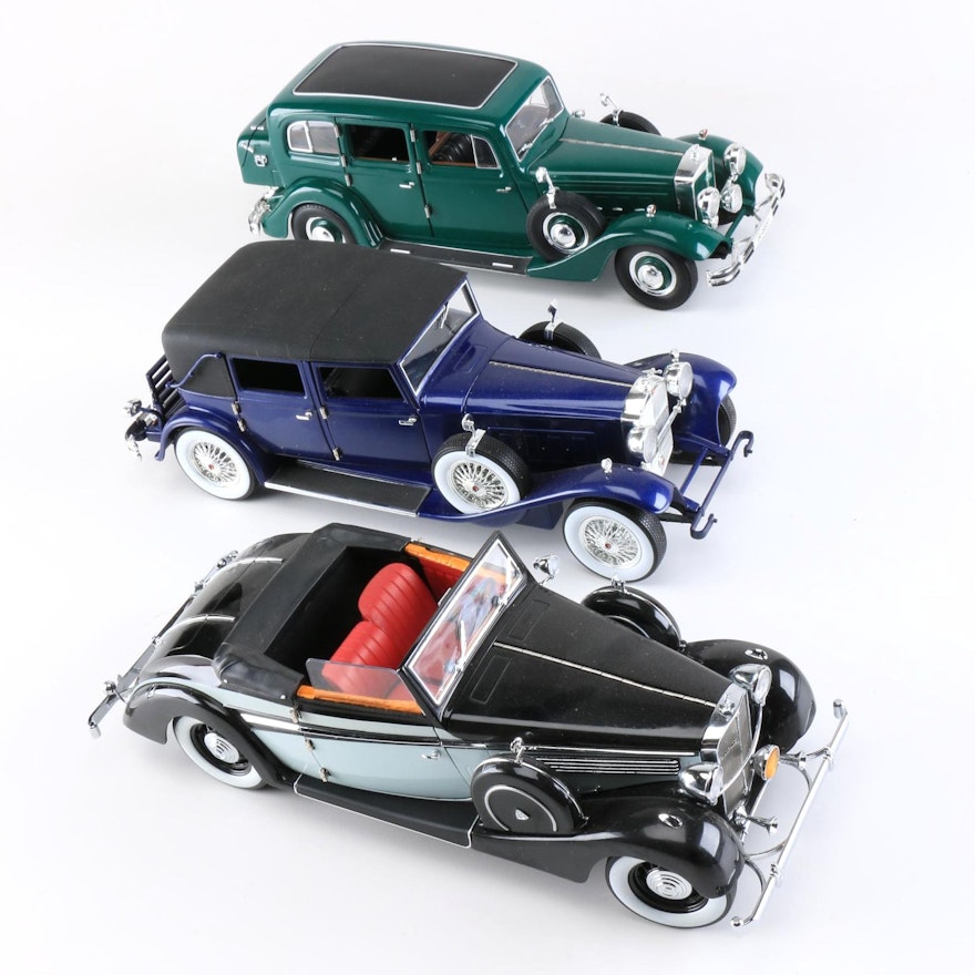 Collection of 1930s 1:18 Scale Die-Cast Cars