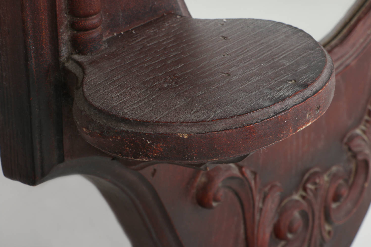 Queen Anne Inspired Oval Composite Mirror With Shelves