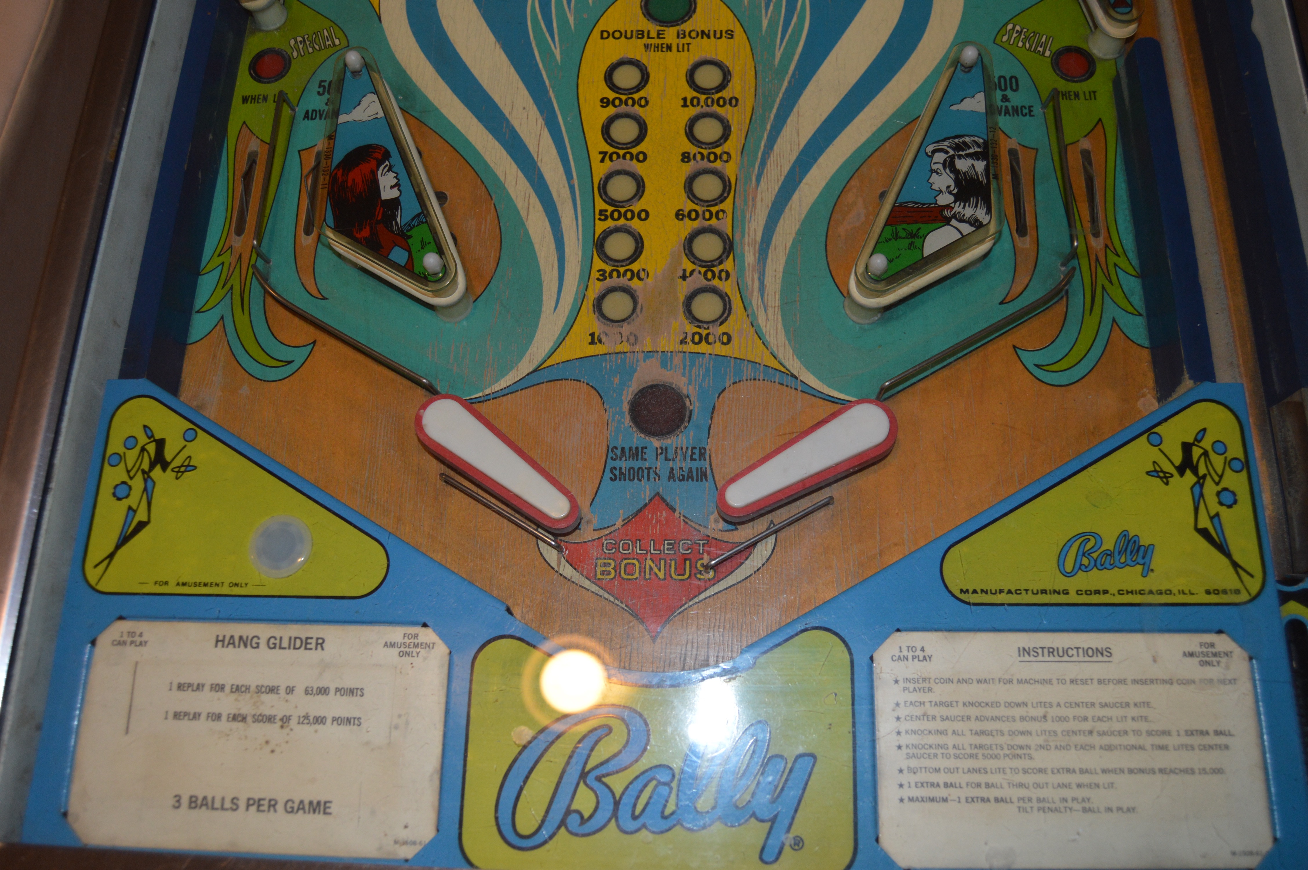 1976 Bally "Hang Glider" Pinball Machine