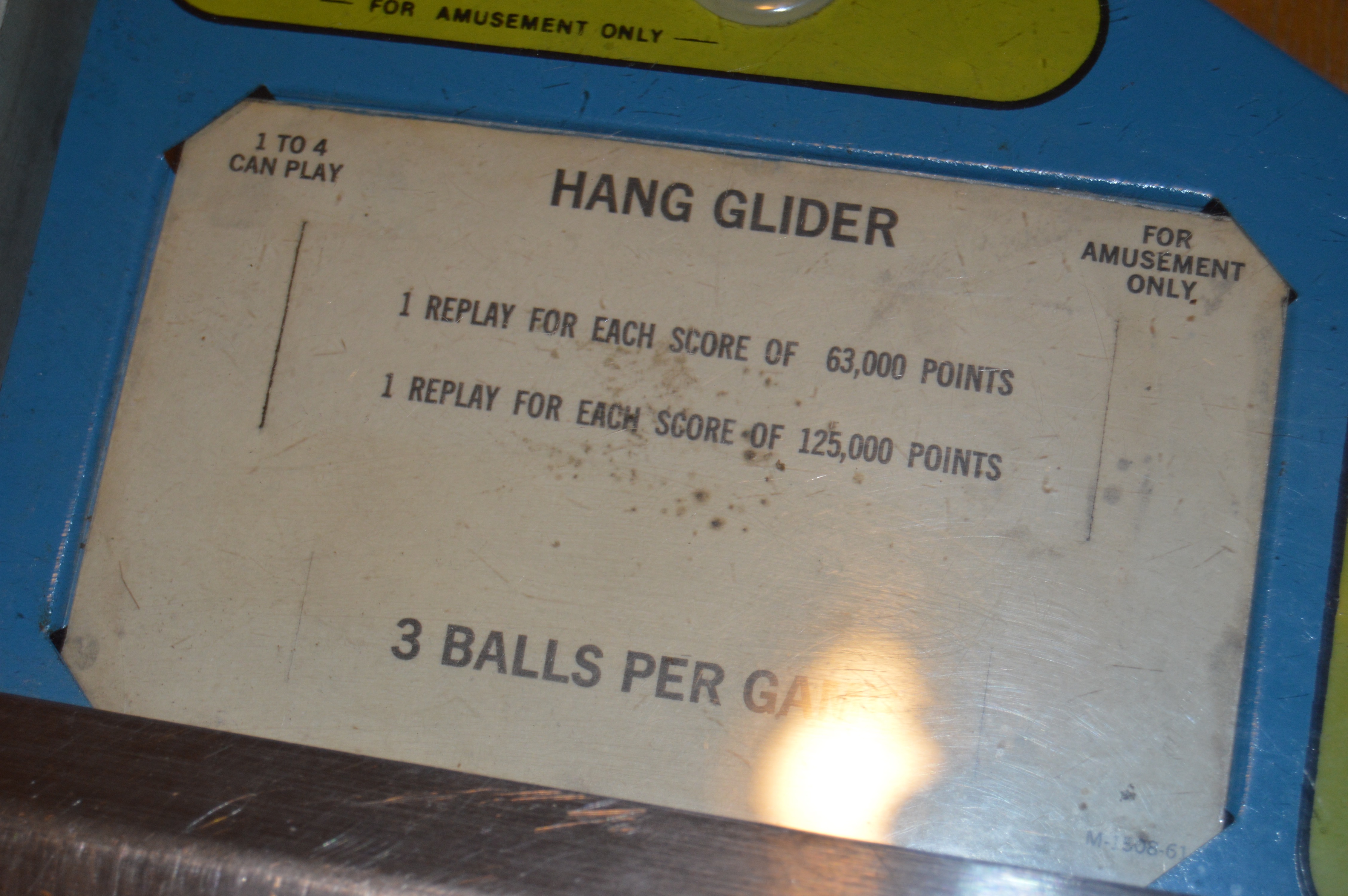 1976 Bally "Hang Glider" Pinball Machine
