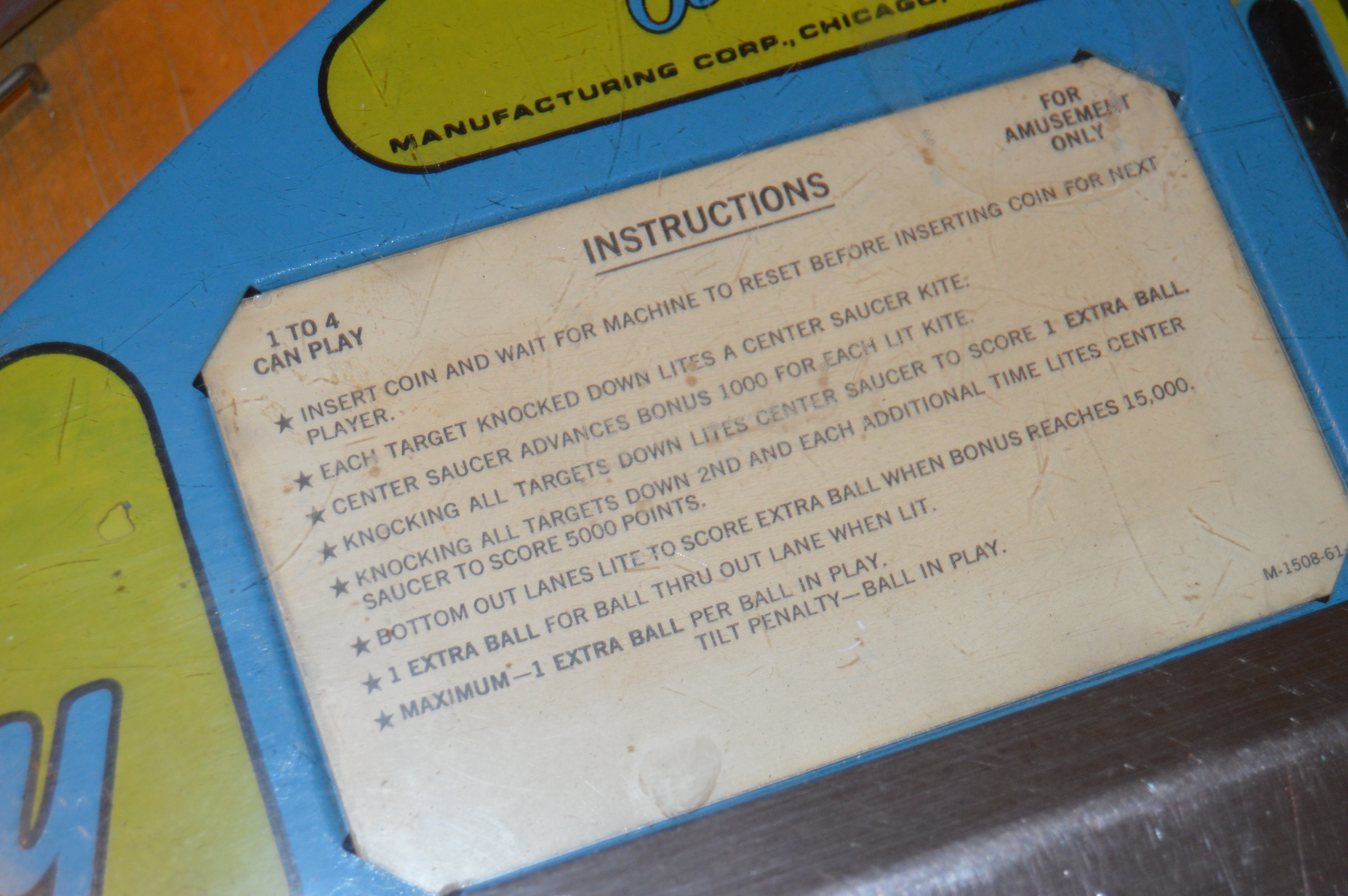 1976 Bally "Hang Glider" Pinball Machine